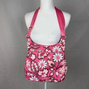 Vera Bradley Lighten Up Slim Crossbody Bag In Blush Pink Floral Design